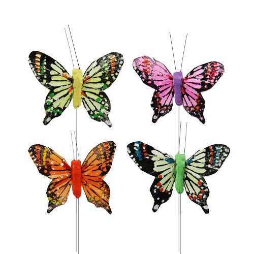 Farfalle decorative colorate sort.6cm 24pcs