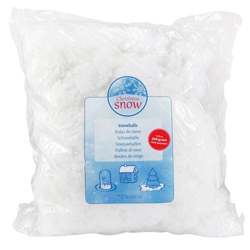 Prodotto Fiocchi di neve decorativi in cotone idrofilo bianco invernale 200 g
