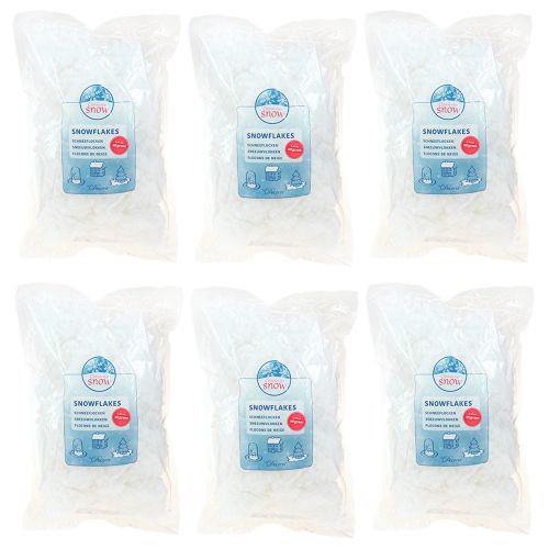 Prodotto Fiocchi di neve decorativi, neve artificiale, soffici, 40 g × 6 pezzi