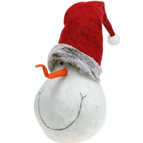 Floristik24 Pupazzo di neve deco con cappello Decorazione dell&#39;Avvento Figura natalizia H38cm