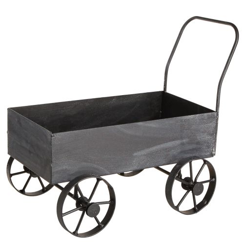 Prodotto Fioriera decorativa per carriola in metallo antracite L30 cm