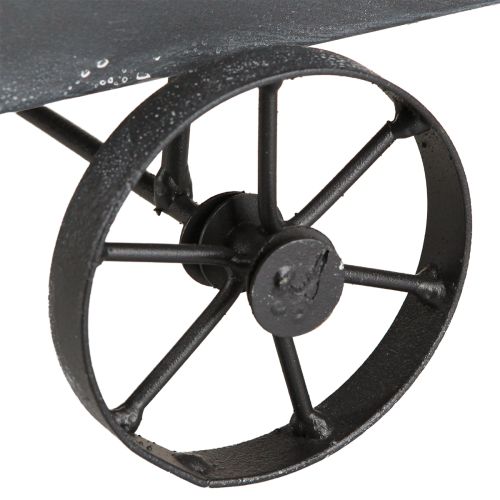 Prodotto Fioriera decorativa per carriola in metallo antracite L30 cm