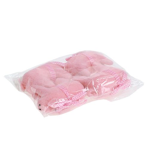 Floristik24 Maialino decorativo rosa 11,5 cm 4 pezzi