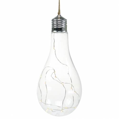 Floristik24 Lampada ad incandescenza decorativa a luce LED bianco caldo 20cm
