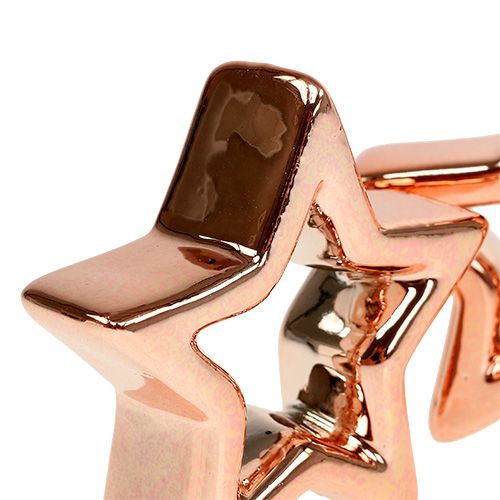 Floristik24 Deco Star Copper 6,5cm 6 pezzi