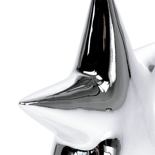 Floristik24 Stella decorativa argento in piedi 12 cm 2 pezzi