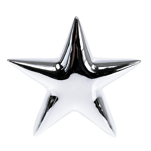 Floristik24 Stella decorativa argento in piedi 12 cm 2 pezzi