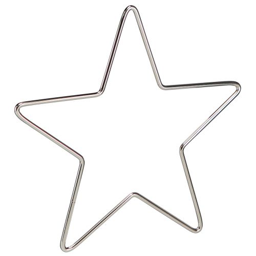 Floristik24 Stella decorativa da appendere Stella di Natale argento Ø15cm 6 pz