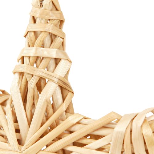 Prodotto Stelle decorative per albero di Natale in rattan naturale da 11 cm, 6 pezzi