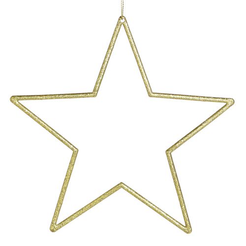 Stelle decorative dorate con stelle decorative per albero glitterate 18 cm 8 pz