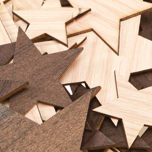 Prodotto Stelle di Natale decorative marrone naturale Ø3,5–5,5 cm 48 pz