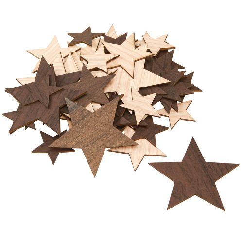 Prodotto Stelle di Natale decorative marrone naturale Ø3,5–5,5 cm 48 pz