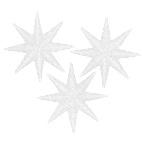 Floristik24 Stelle decorative bianche Ø5cm 20 pz
