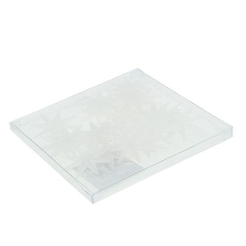 Floristik24 Stelle decorative bianche Ø5cm 20 pz