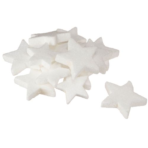 Prodotto Stelle decorative bianche glitter cospargere decorazione Natale 4/5 cm 36 pz