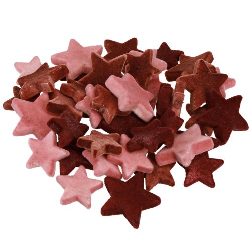 Prodotto Stelle decorative floccate decorazione sparsa Borgogna Marrone Ø4/5cm 40 pz