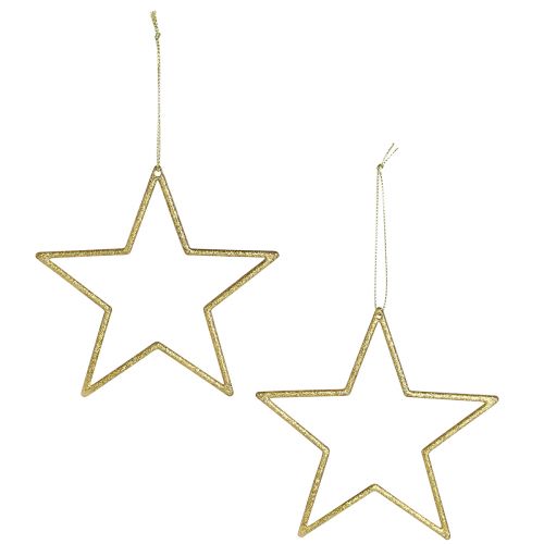 Prodotto Stelle decorative per appendere decorazioni per l'albero oro Ø12cm 12 pz