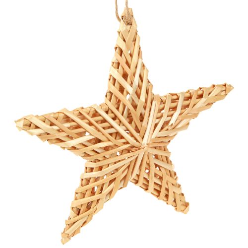 Stelle decorative per appendere decorazioni per l&#39;albero di Natale in rattan da 19 cm, 3 pezzi