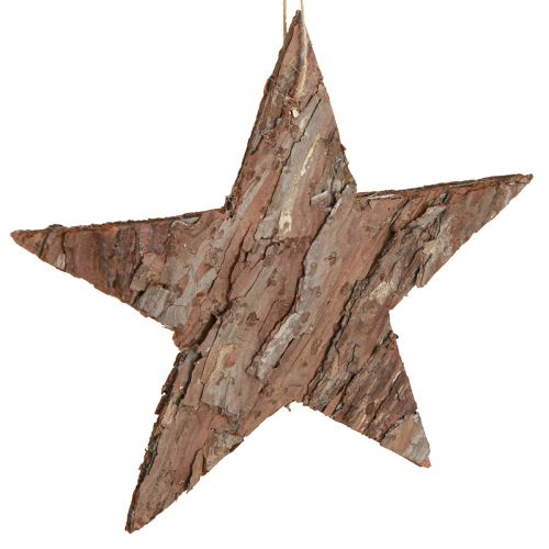 Prodotto Stelle decorative da appendere in corteccia di pino Stelle di pino 20 cm 3 pezzi