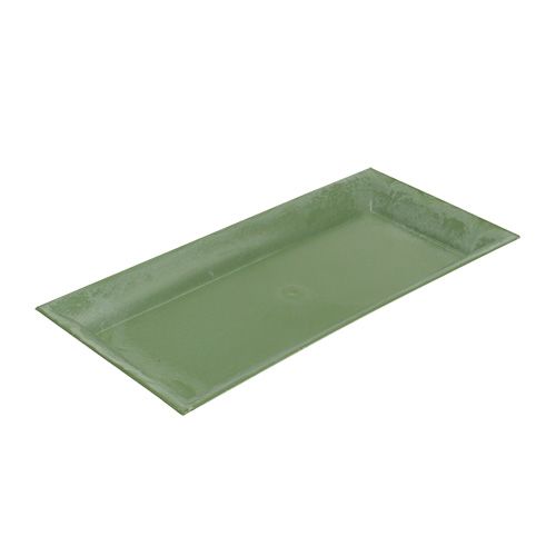 Floristik24 Vassoio decorativo verde 28 cm x 12 cm
