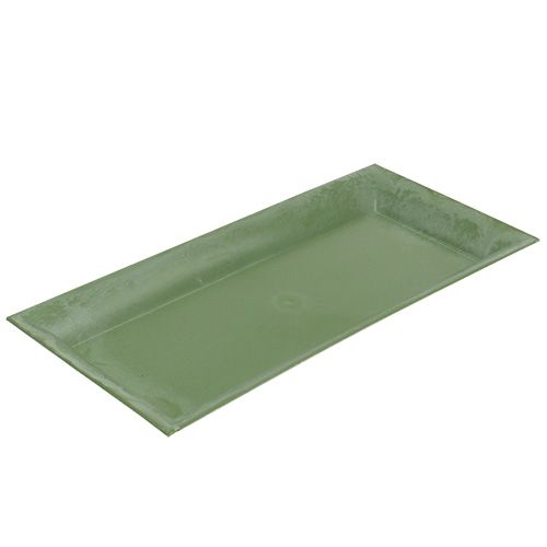Floristik24 Vassoio decorativo verde 36 cm x 17 cm