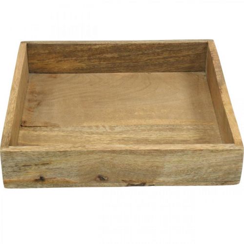 Floristik24 Vassoio decorativo vassoio in legno disposizione rettangolare sottopiano 27×27 cm