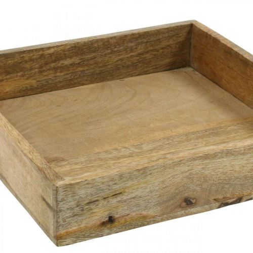 Floristik24 Vassoio decorativo vassoio in legno disposizione rettangolare sottopiano 27×27 cm