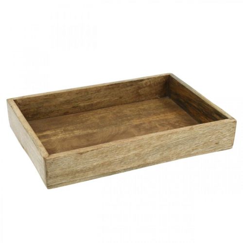 Prodotto Vassoio decorativo Vassoio rettangolare in legno disposizione sottopiano 32×22cm