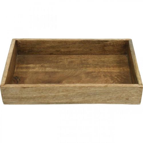 Floristik24 Vassoio decorativo Vassoio rettangolare in legno disposizione sottopiano 32×22cm