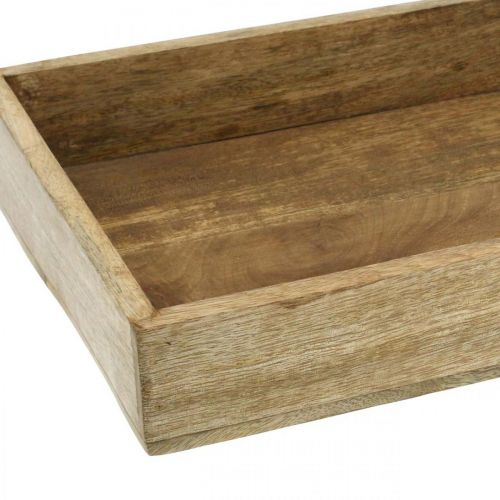 Floristik24 Vassoio decorativo Vassoio rettangolare in legno disposizione sottopiano 32×22cm