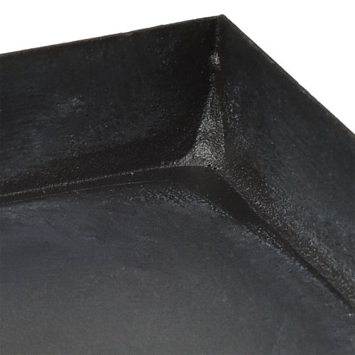 Prodotto Vassoio decorativo in metallo grigio nero lavato 30×15cm
