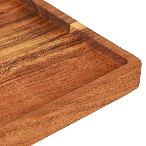 Prodotto Vassoio decorativo vassoio da portata in legno di acacia oliato 30x25 cm