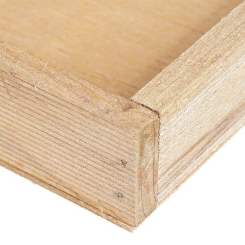 Prodotto Vassoio decorativo vassoio oblungo in legno naturale 42×14×3 cm 3 pz