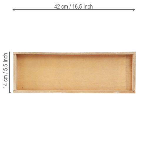 Prodotto Vassoio decorativo vassoio oblungo in legno naturale 42×14×3 cm 3 pz