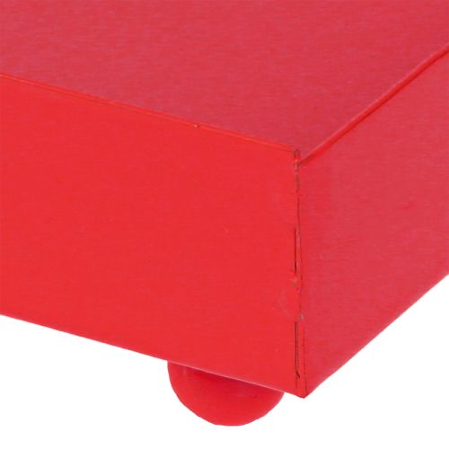 Prodotto Vassoio decorativo quadrato in metallo rosso 15×15cm 2 pezzi