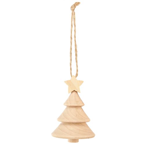 Prodotto Albero di Natale decorativo in legno decorazioni per albero di Natale Ø5cm H7,5cm 6 pezzi