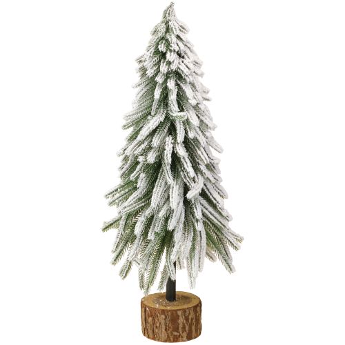 Floristik24 Base decorativa per albero di Natale innevato con corteccia Ø20cm H50cm