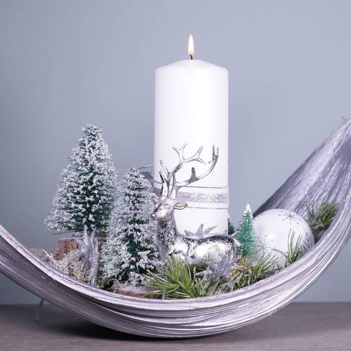 Floristik24 Decorazione natalizia, albero di Natale decorativo, mini abete verde con neve H15cm Ø9,5cm 6 pz