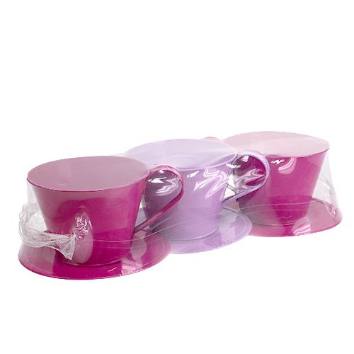 Floristik24 Tazza decorativa Ø16cm H12,5cm 3 pezzi
