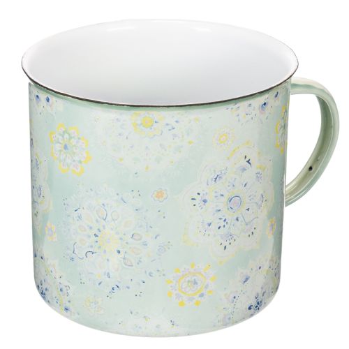 Tazza decorativa, vaso per piante, mandala, smaltata, Ø13cm H12cm acquistare | Floristik24.it