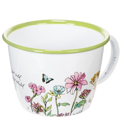 Tazza decorativa, vaso per piante smaltato, Ø11cm H8cm acquistare | Floristik24.it
