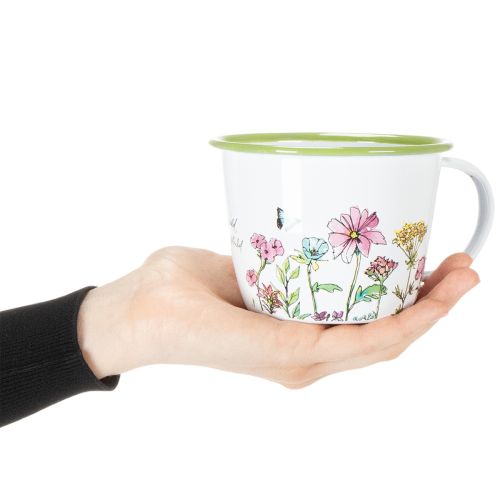 Prodotto Tazza decorativa, vaso per piante smaltato, Ø11cm H8cm