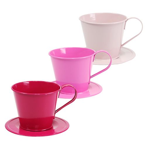 Floristik24 Coppa decorativa con piede Rosa. Ø11,5cm H10cm 8 pezzi