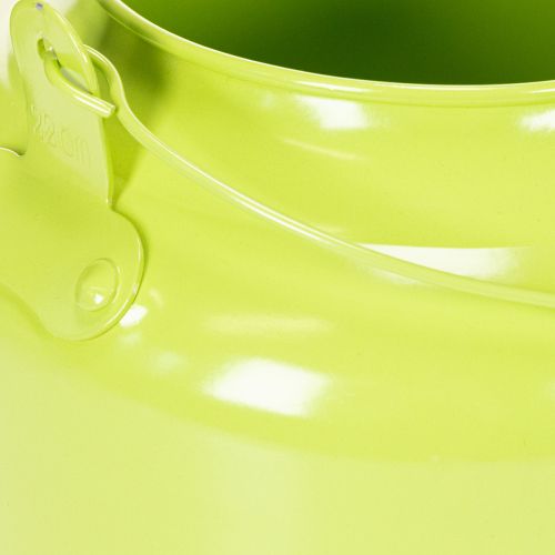Teiera decorativa in metallo, verde mela - vaso da fiori - Ø20cm H15cm - versatile decorazione da giardino e idea regalo | Floristik24.it