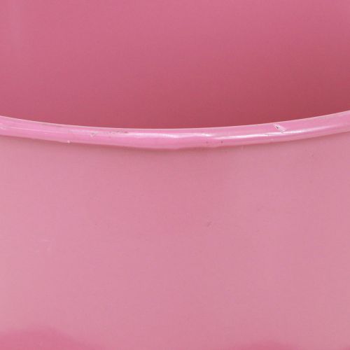 Prodotto Tazza da tè decorativa in metallo con piatto rosa Ø12 H10cm 8 pz
