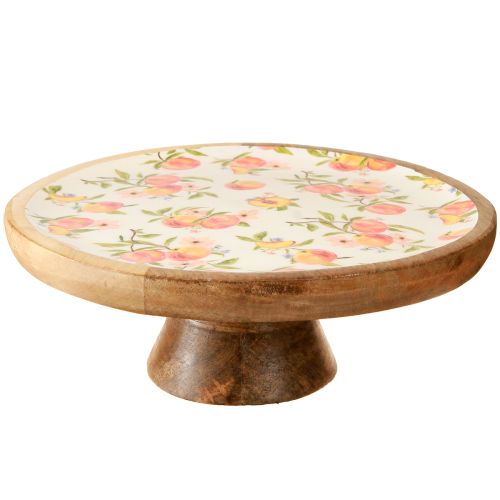 Floristik24 Piatto decorativo con base in legno di mango motivo pesca Ø26cm H9,5cm