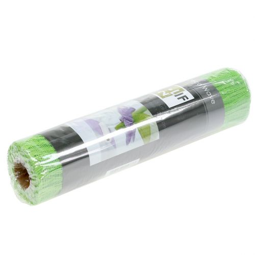 Floristik24 Cerniera decorativa per tavolo in tessuto verde mela 26 cm x 300 cm