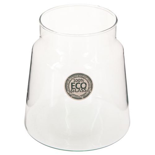 Floristik24 Vaso decorativo vaso per fiori in vetro trasparente Ø14cm H15cm