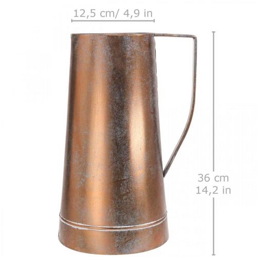 Prodotto Vaso decorativo brocca decorativa color rame decorativo vintage L21cm H36cm