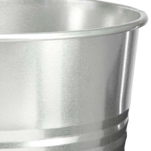 Vaso decorativo vaso da terra conico in metallo argento H 49 cm 18 L